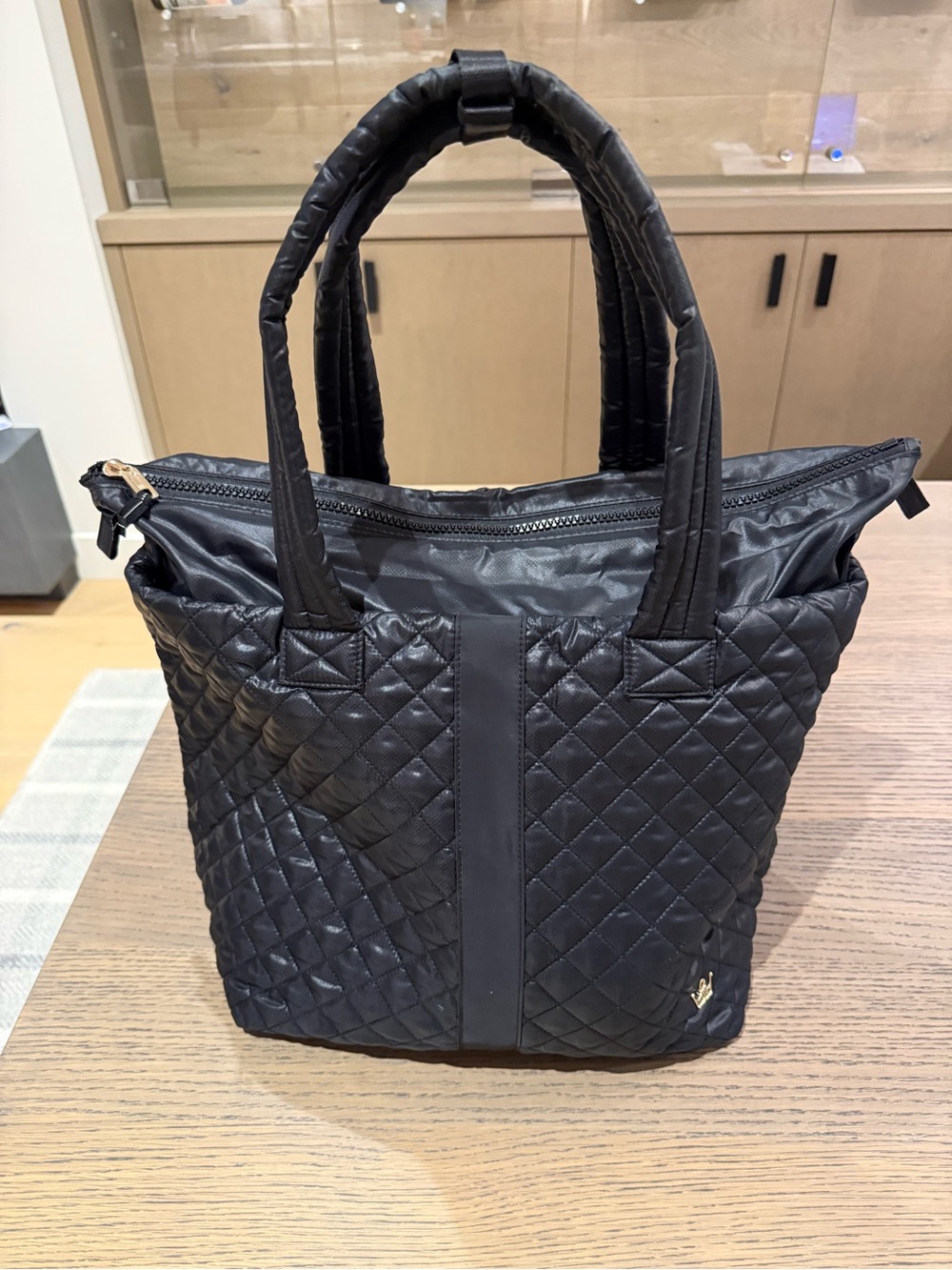Oliver Cabell Quilted Black Tote